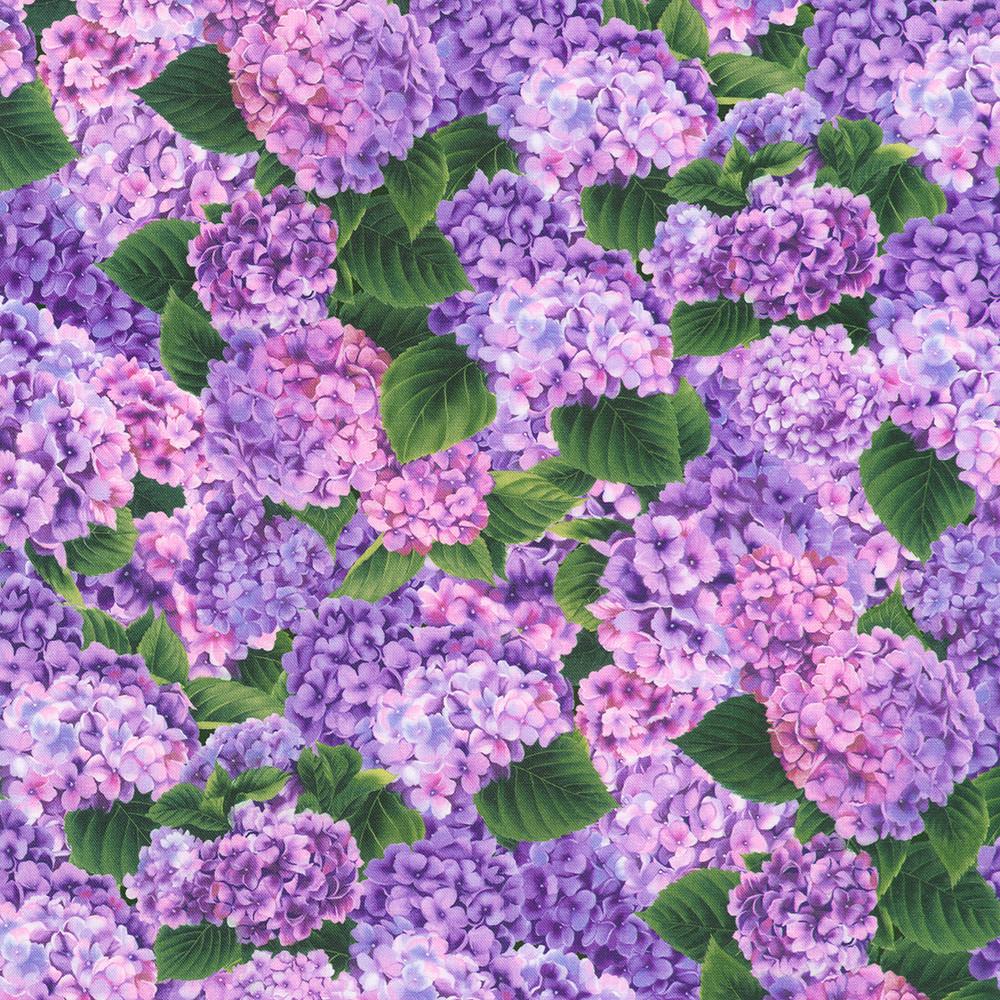 Hydrangea Grace 2.5" Roll Up, Robert Kaufman RU-1323-40, 2.5" Precut Blue Green Purple Floral Fabric Strip Roll, Floral Jelly Roll
