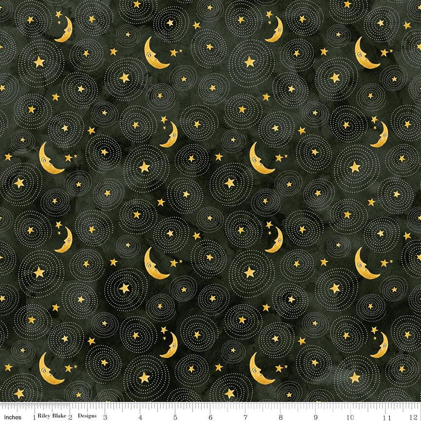 Ghoul Friends 24 Fat Quarter Bundle, Riley Blake FQ-16050-24, 18 x 22 Fabric Cut, Whimsical Witches Halloween Fabric, Teresa Kogut