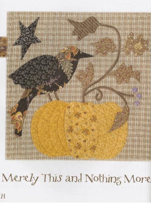 The Raven Quilt Pattern Book, Blackbird Designs BBD266, 9 Applique Quilt Designs Patterns