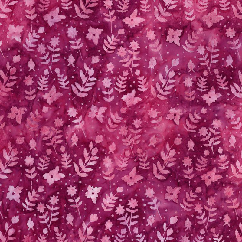 Expressions Batiks - Daisy Dots 5" Stacker, Riley Blake 5-23406-42, 5" Precut Blue Pink Purple Green Floral Batik Fabric Squares