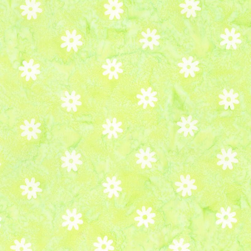 Expressions Batiks - Daisy Dots 5" Stacker, Riley Blake 5-23406-42, 5" Precut Blue Pink Purple Green Floral Batik Fabric Squares