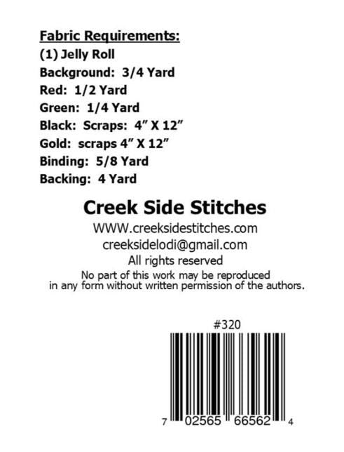 It's a Sign Quilt Pattern, Creek Side Stitches CSS320, Jelly Roll Strip Friendly, Christmas Xmas Cardinals Quilt Pattern