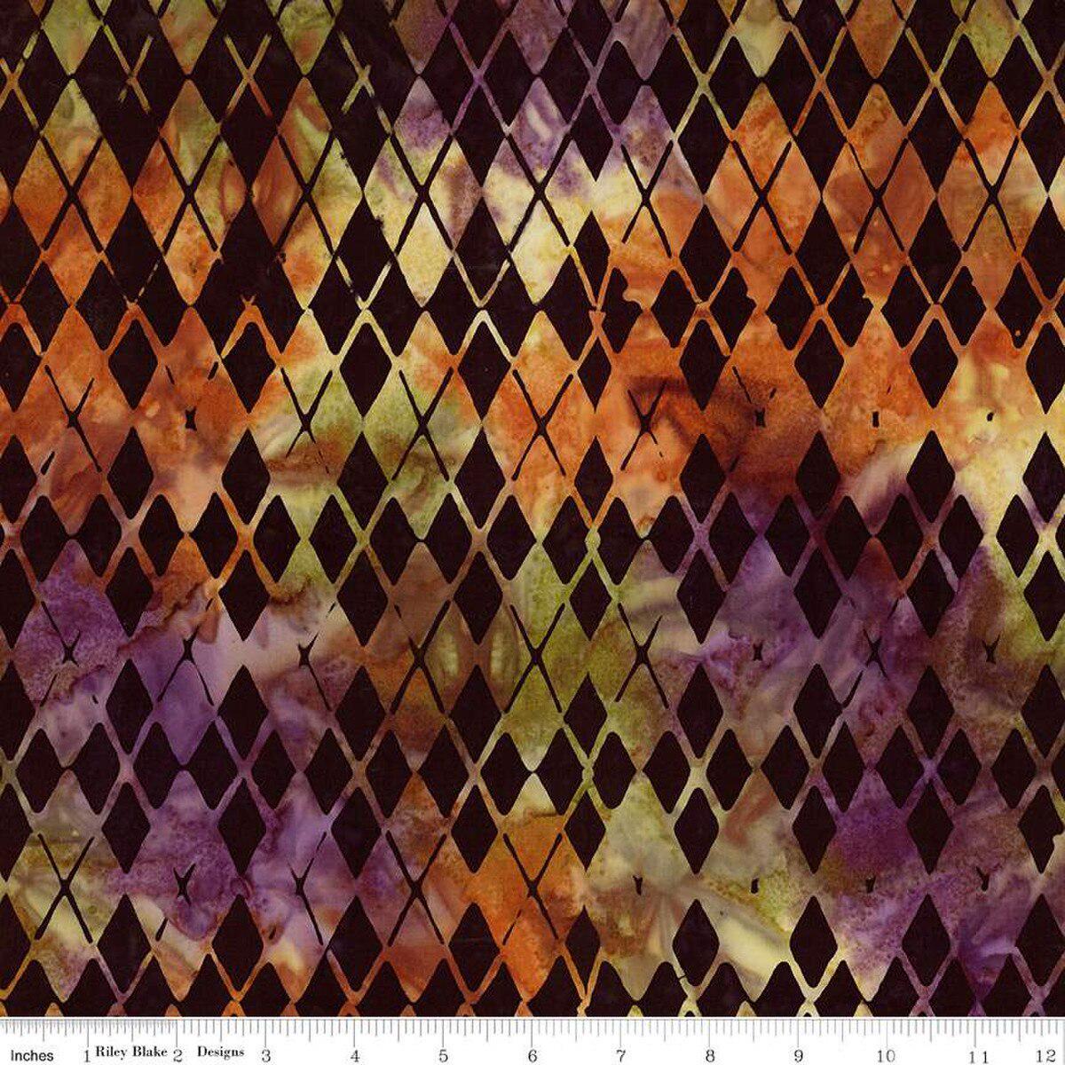 Expressions Batiks - Fright This Way Rolie Polie, Riley Blake RP-23340-40, 2.5" Precut Halloween Monsters Batik Fabric Strips, Sandy Gervais