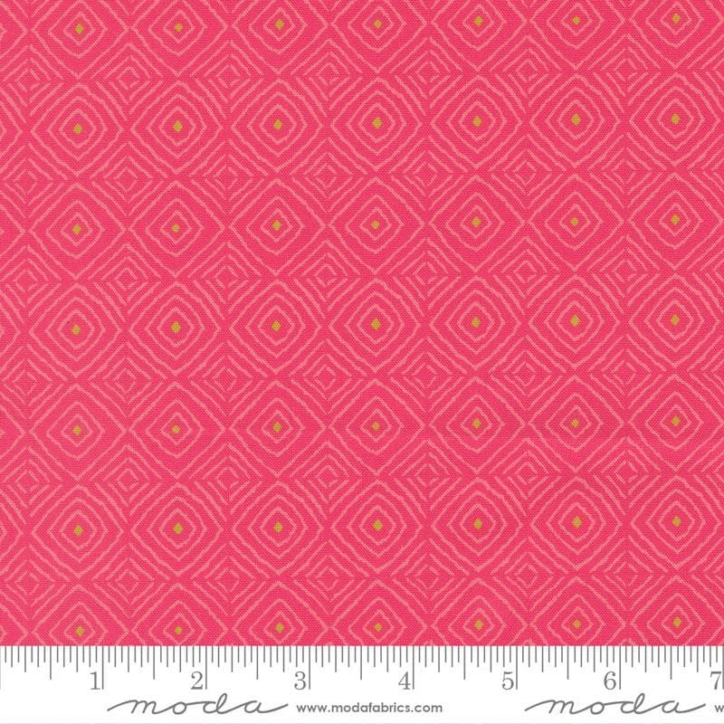 Parlor 5" Charm Pack, Moda 11960PP, Pink Teal Green Floral Charm Pack Fabric, 5" Precut Fabric Squares, Crystal Manning
