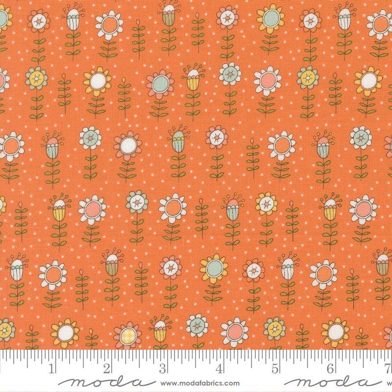 Lucky Charm Pack, Moda 55700PP, Precut 5" Coral Yellow Orange Blue Whimsical Dogs Charm Pack Fabric Squares, Sweetwater