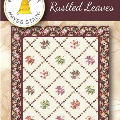 Rustled Leaves Quilt Pattern, Needle Hayes Stack NH2447, Yardage Friendly Autumn Fall Leaves Leaf Irish Chain Throw Quilt Pattern
