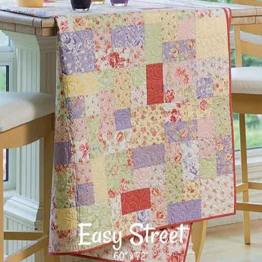 Easy Street Quilt Pattern, Antler Quilt Design AQD0309, Fat Quarter FQ Scrap Friendly Scrappy Patchwork Throw Quilt Pattern