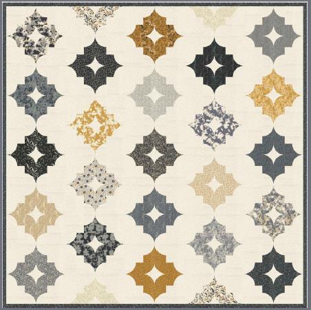 Nordic Nights Quilt Pattern, Happy Quilting HQ123, Fat Quarters FQ Friendly Baby Lap Picnic Throw Twin Queen Bed Quilt Pattern, Corry