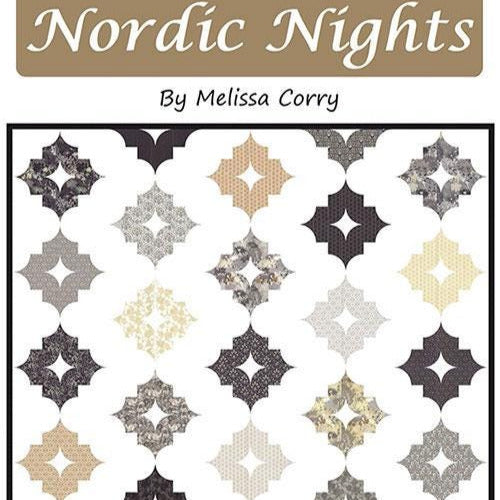 Nordic Nights Quilt Pattern, Happy Quilting HQ123, Fat Quarters FQ Friendly Baby Lap Picnic Throw Twin Queen Bed Quilt Pattern, Corry