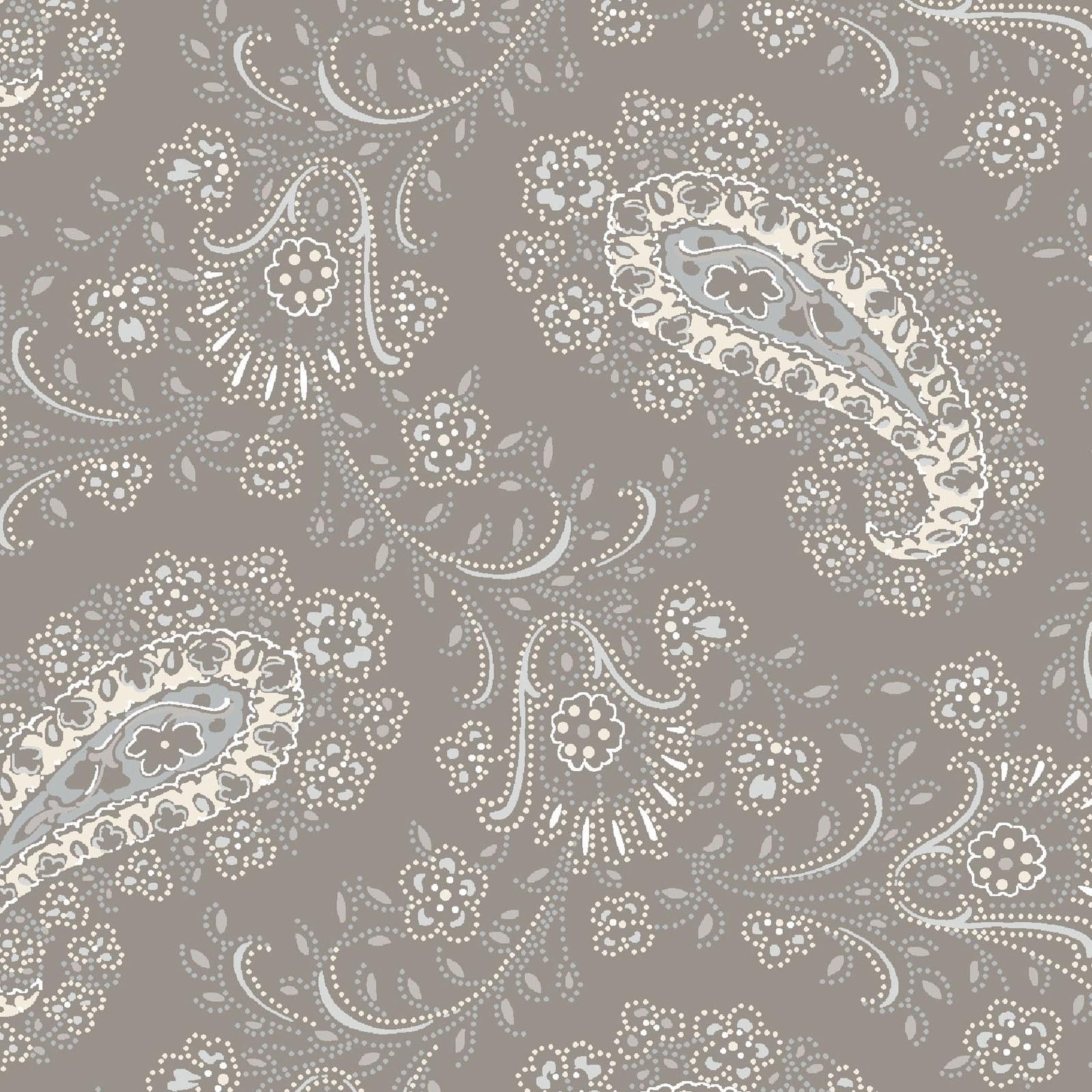 Daybreak 5" Charm Pack, Maywood Studio CP-MASDAYB, 5" Precut Soft Pastels Blue Taupe Cream Paisley Floral Charm Pack Fabric Squares