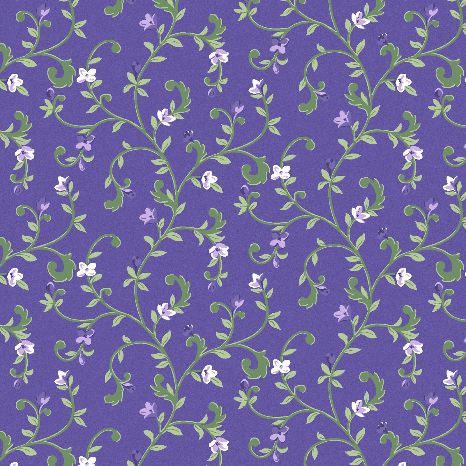Lilac Lane 5" Charm Pack, Maywood Studio CP-MASLILA, 5" Precut Purple Green Beige White Floral Charm Pack Fabric Squares