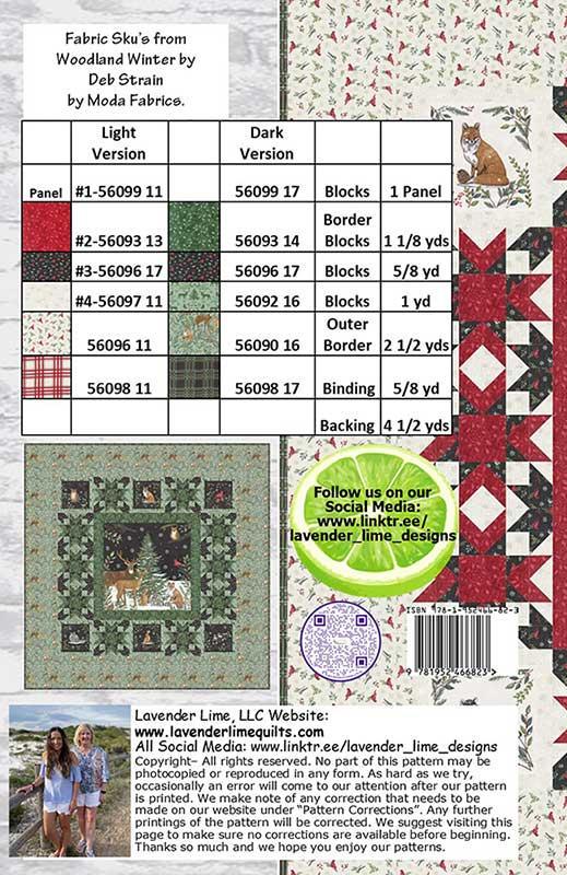 In the Stillness Panel Frame Quilt Pattern, Designs by Lavender Lime DLL215, Fabric Panel Yardage Friendly Star Frame Quilt Pattern