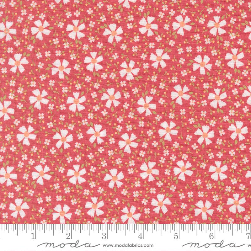 In the Garden 2.5" Jelly Roll, Moda 29230JR, 2.5" Precut Teal Red Yellow Gray Floral Fabric Strips, Corey Yoder, Coriander