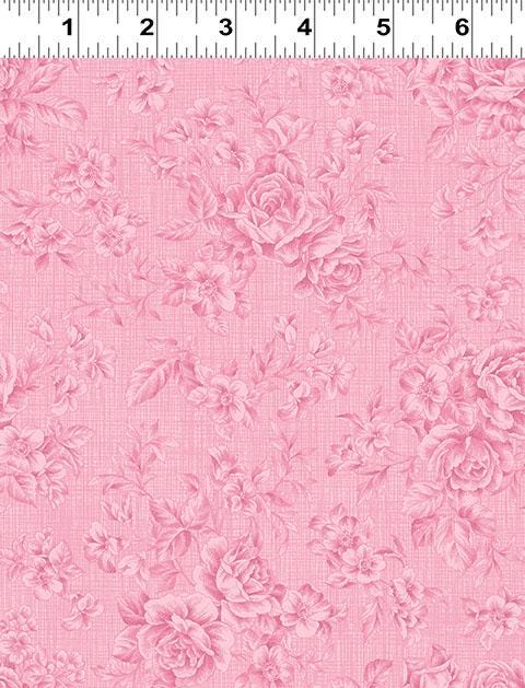Charlotte 98 Fat Quarter Bundle, Clothworks FQ0520, Pink Blue Green Cream Shabby Granny Chic Cottagecore Pastel Floral Fabric,