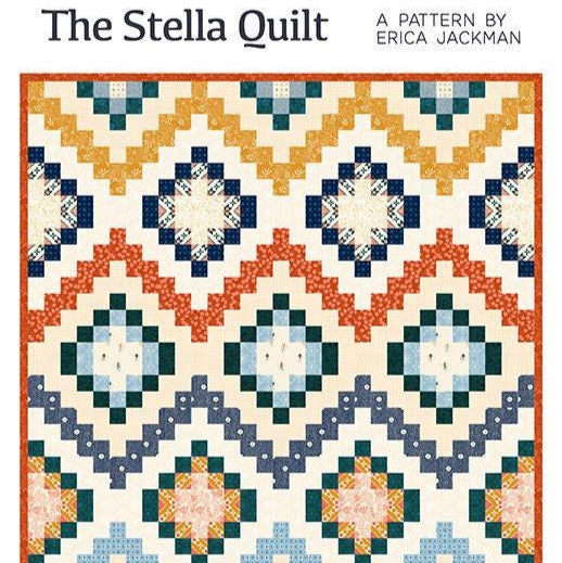 The Stella Quilt Pattern, Kitchen Table Quilting KTQ166, Fat Quarter Eighths Friendly Baby Lap Twin Queen Bed Quilt Pattern, Erica Jackman