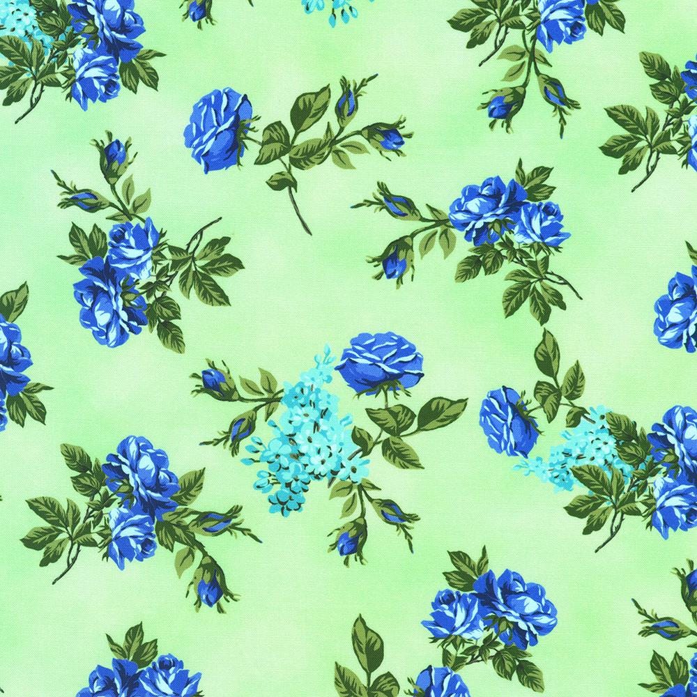 Hydrangea Grace 5" Charm Squares, Robert Kaufman CHS-1300-42, 5" Precut Pink Blue Modern Floral Charm Pack Fabric Squares