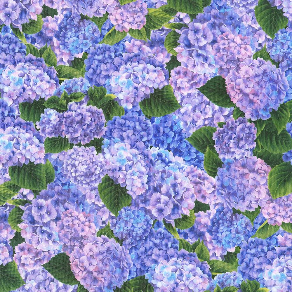 Hydrangea Grace 5" Charm Squares, Robert Kaufman CHS-1300-42, 5" Precut Pink Blue Modern Floral Charm Pack Fabric Squares