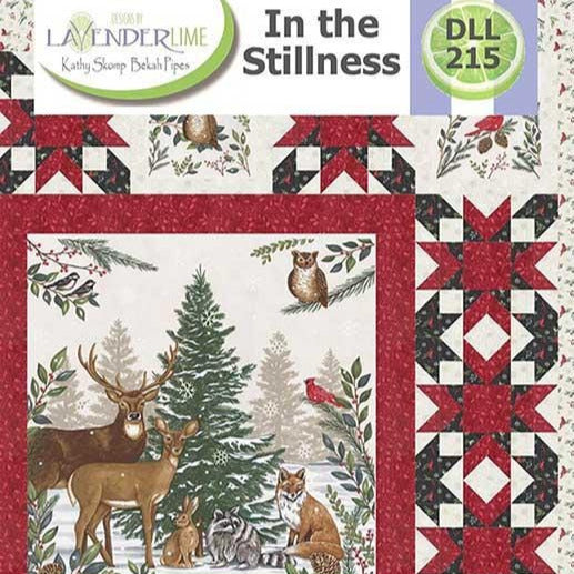 In the Stillness Panel Frame Quilt Pattern, Designs by Lavender Lime DLL215, Fabric Panel Yardage Friendly Star Frame Quilt Pattern