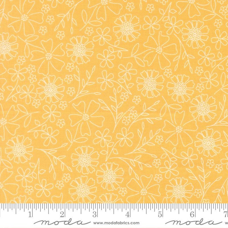 In the Garden 2.5" Jelly Roll, Moda 29230JR, 2.5" Precut Teal Red Yellow Gray Floral Fabric Strips, Corey Yoder, Coriander