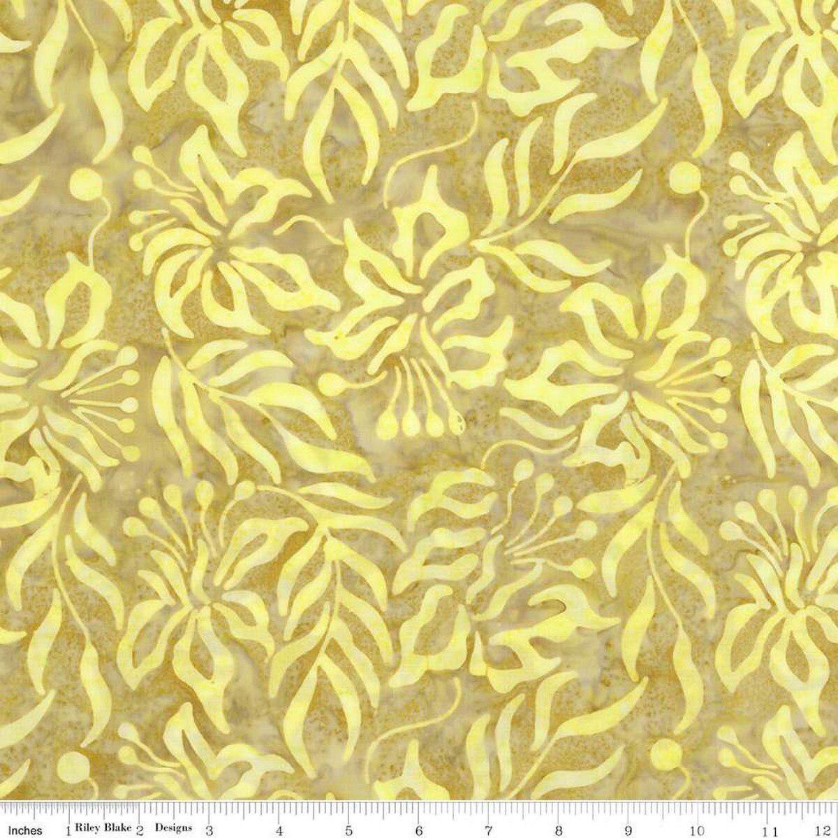 Expressions Batiks Carnival Glass Rolie Polie, Riley Blake RP-23366-40, 2.5" Precut Fall Sunflowers Floral Batik Fabric Strips