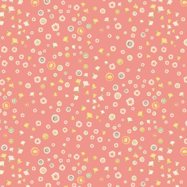 Unicorn Dreams 5" Charm Pack, Poppie Cotton UD25726, 5" Precut Pink Mint Yellow Floral Charm Fabric Squares, Ginger Deverell