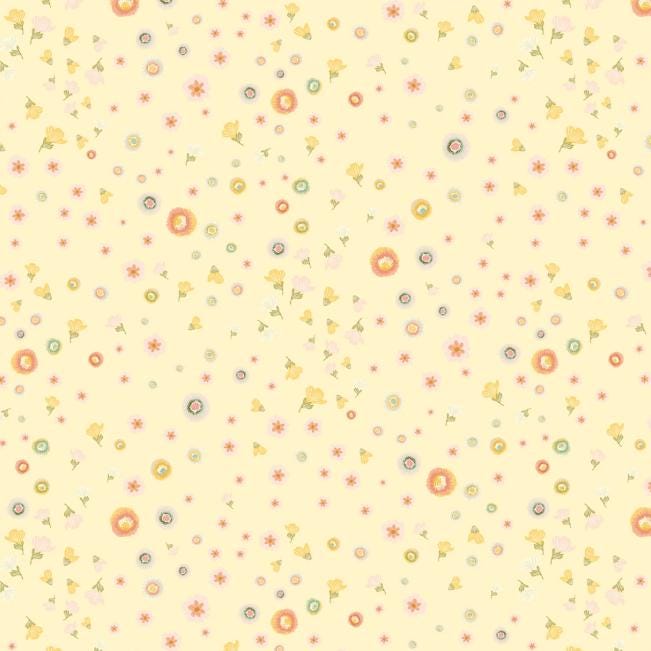 Unicorn Dreams 5" Charm Pack, Poppie Cotton UD25726, 5" Precut Pink Mint Yellow Floral Charm Fabric Squares, Ginger Deverell