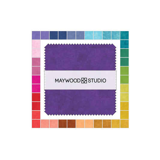 Shadow Play 5" Charm Pack, Maywood Studio CP-MASSHP-SPCT, 5" Precut Solidish Charm Pack Fabric Squares