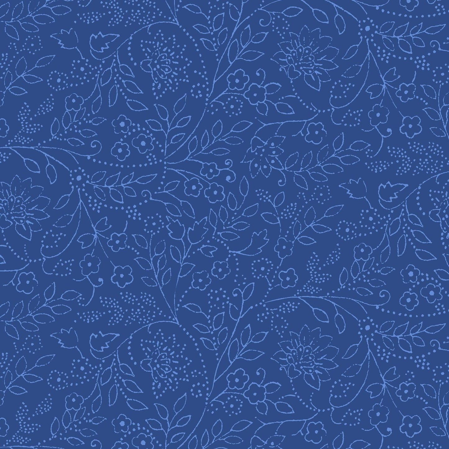 Blue Belle 28 Piece Fat Quarter Bundle Plus Panel, FQ-MASBLBE, 18 x 22 Fabric Cuts, Blue White Floral Fabric Bundle, Maywood Studio