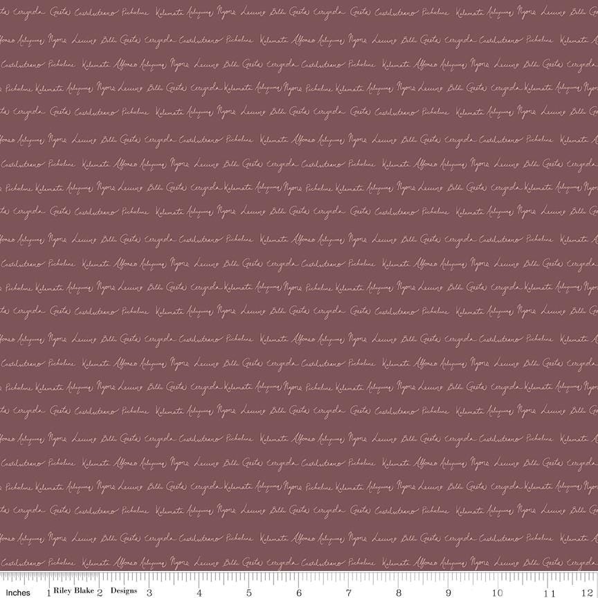 Olive Grove 5" Stacker, Riley Blake 5-16630-42, 5" Precut Autumn Fall Burgundy Blue Rust Green Floral Fabric Squares, Amber Elliot