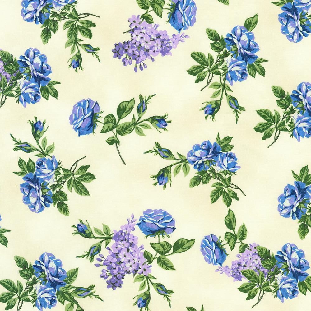 Hydrangea Grace 5" Charm Squares, Robert Kaufman CHS-1300-42, 5" Precut Pink Blue Modern Floral Charm Pack Fabric Squares