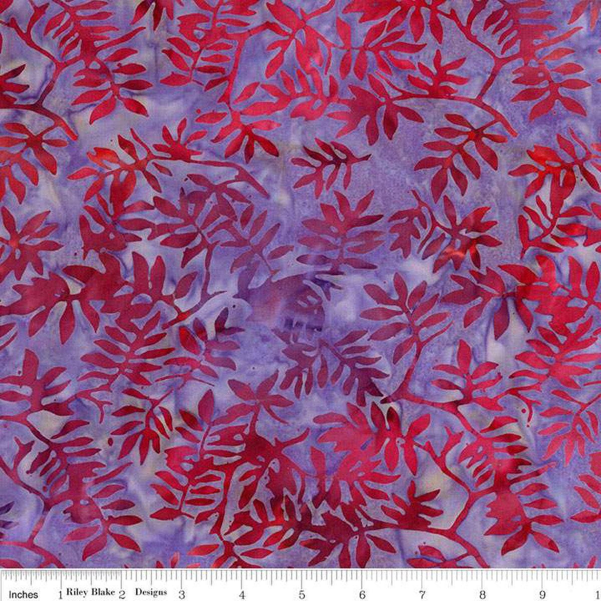 Expressions Batiks Seaside Sunset 10" Stacker, Riley Blake 10-23355-42, 10" Precut Jewel Tones Floral Batik Fabric Squares