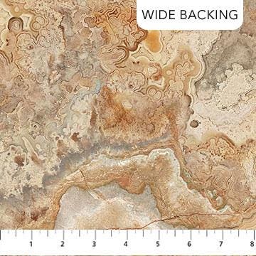 108" Stonehenge Rooted Wide Backing - Stone Look Beige Rust Wide Quilt Back Fabric, Northcott B28770-12 Beige, Agate Quilt Back, By the Yard
