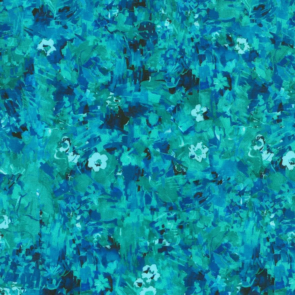 Painterly Petals Valley Charm Squares, Robert Kaufman CHS-1357-42, 5" Precut Multicolored Floral Fabric Squares