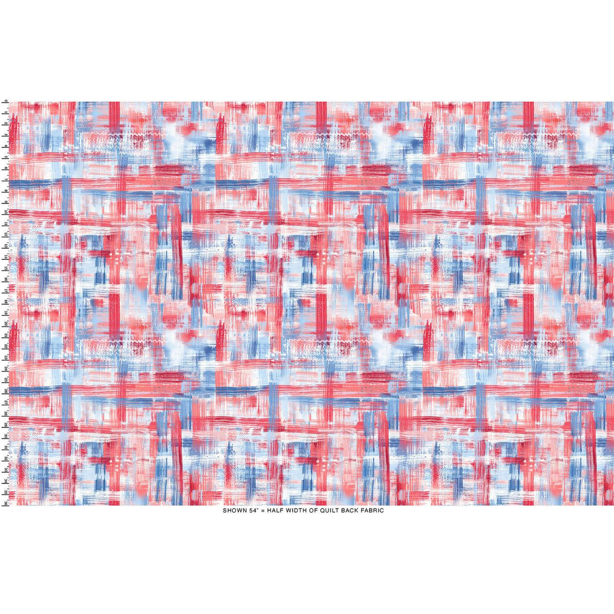 REMNANT 2 Yards 13" x 108" Colorfield - Patriotic Abstract Wide Quilt Back Fabric, Maywood Studio MASQBD650-RWB, Texture Wide Quilt Backing