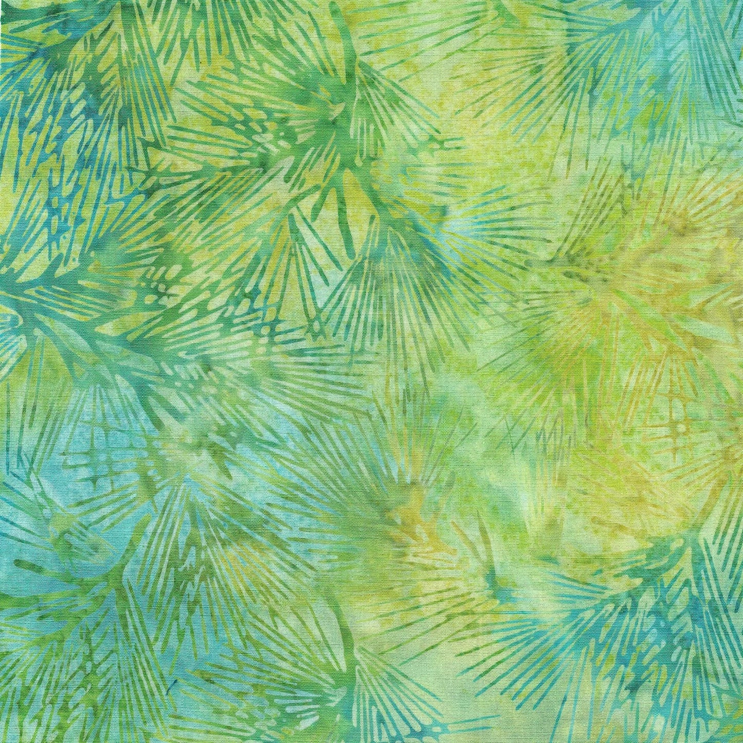 The Grove - Spring Green Tonal Pine Needles Batik Fabric, Island Batik 122339610 Honeydew, Green Texture Cotton Batik Fabric, By the Yard
