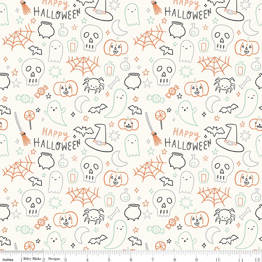 Witches Feet Table Runner Quilt KIT, Riley Blake KT-17470, Halloween Table Runner Topper Quilt Kit, My Mind's Eye