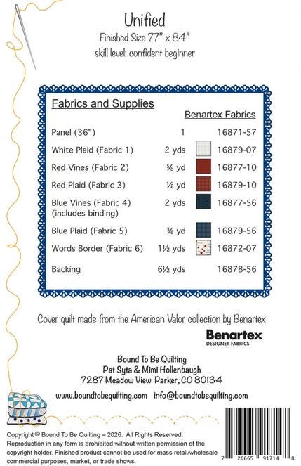 Unified Panel Frame Quilt Pattern, Bound to Be Quilting BTBQ594, 36" Panel Friendly Star Frame Throw Quilt Pattern