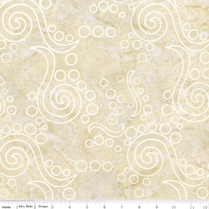 Expressions Batiks Sunken Treasure - Beige Batik Fabric, Riley Blake BT23711-132 Coastal Path, Neutral Quilt Background Batiks, By the Yard