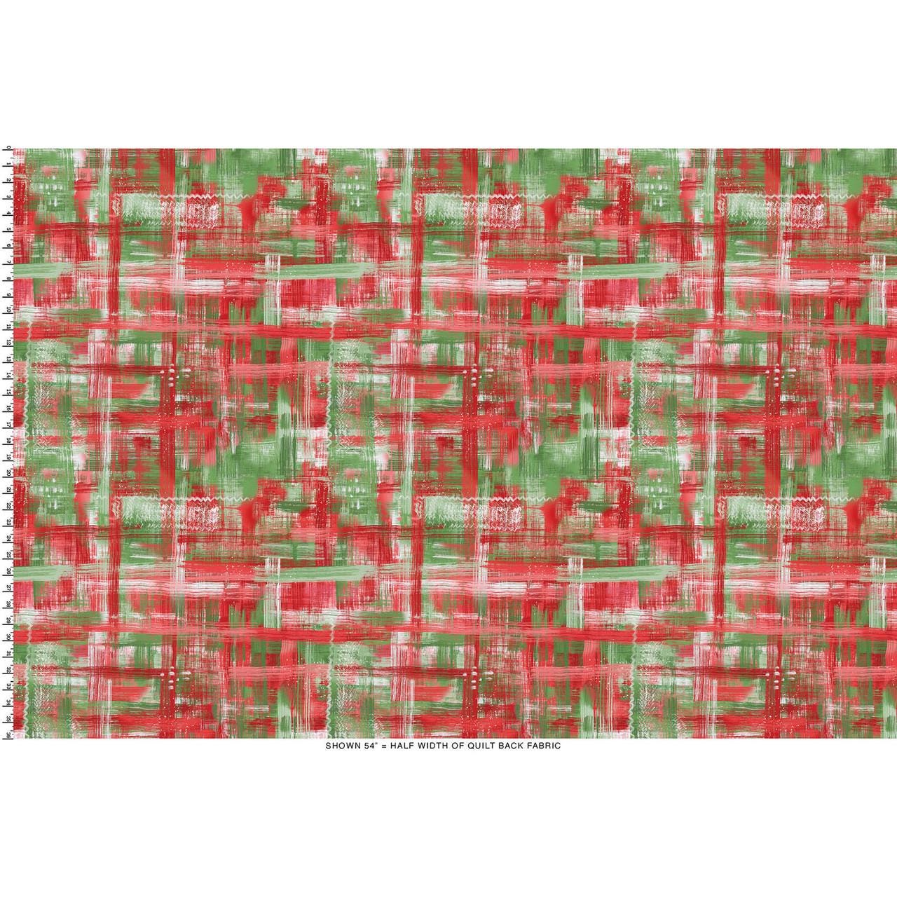 108" Colorfield - Red Green Christmas Abstract Wide Quilt Back Fabric, Maywood Studio MASQBD650-RG, Texture Wide Quilt Backing, By the Yard