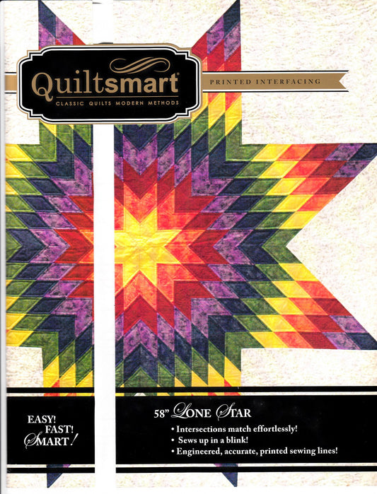 58" Lone Star Classic Pack, Quiltsmart QS 20008, Printed Fusible Interfacing