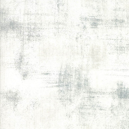 108" Grunge - Fog Wide Quilt Back Fabric, Moda 11108 435, White Gray Mottled Texture Wide Quilt Backing Fabric
