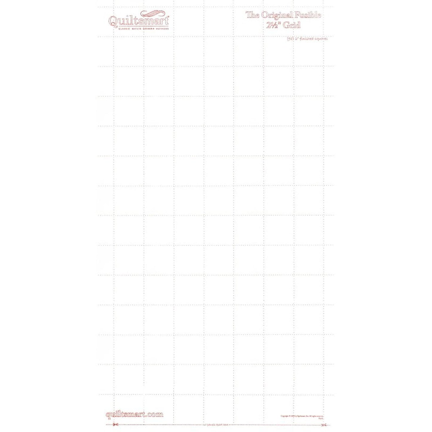 2.5" Square Pixel Grid Interfacing Refill Panel, Quiltsmart QS 65028, Pre-Printed Fusible Interfacing, Watercolor Quilting Grid