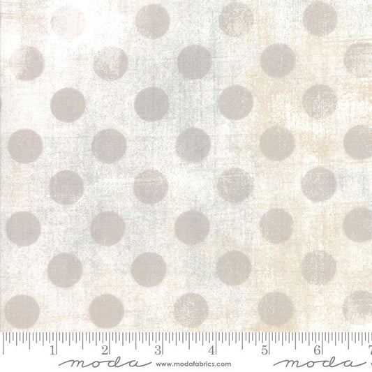 108" Grunge Hits the Spot - White Paper Wide Quilt Back Fabric, Moda 11131 11, White Tonal Polka Dot Wide Quilt Backing, By the Yard