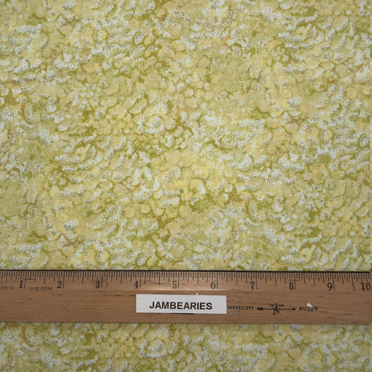 LAST CALL Bountiful Harvest - Blossom Gold Cream Green Metallic Blender Fabric, Red Rooster, By the Yard