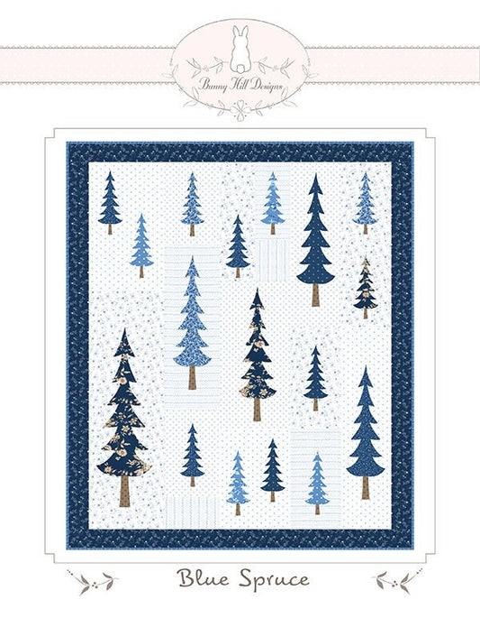 Blue Spruce Quilt Pattern, BHD2165, Christmas Xmas Tree Quilt Pattern, Applique Tree Quilt, F8 FQ Yardage Friendly, Bunny Hill Designs