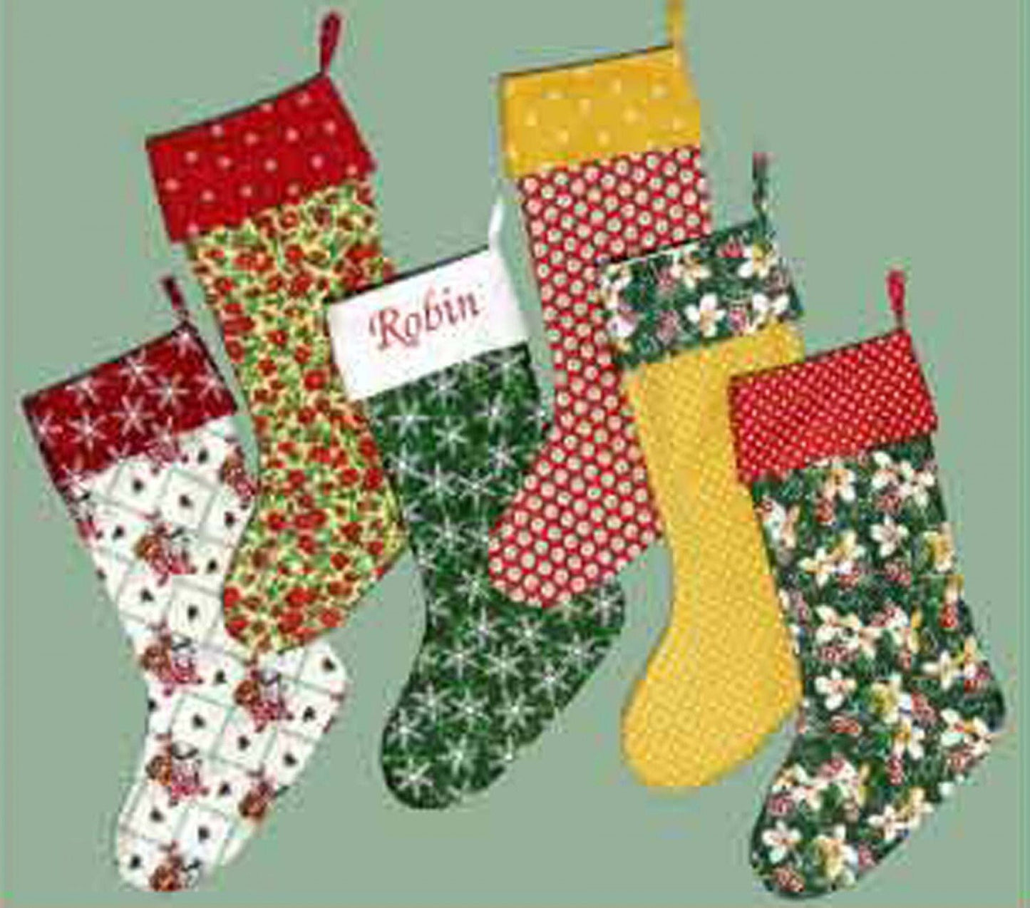 LAST CALL Christmas Stockings Quilt Pattern, Brookshier Design 07739, Lined Quilted Christmas Xmas Stockings Cuff Pattern, Holiday Decor