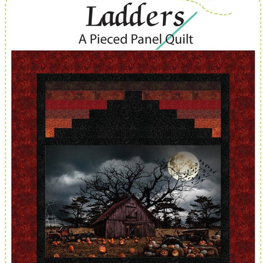Ladders Quilt Pattern, Quilting Renditions QR1158, Horizontal Fabric Panel Friendly Throw Quilt Pattern, Panel Frame Pattern