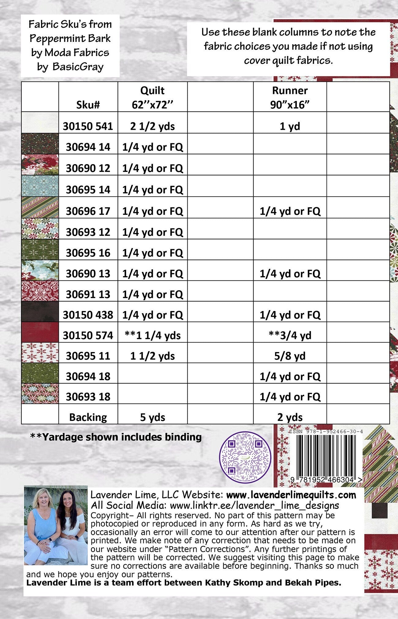 Around the Christmas Tree Quilt Runner Pattern, Designs by Lavender Lime DLL163, Yardage Fat Quarter FQ Friendly, Xmas Tree Quilt Pattern