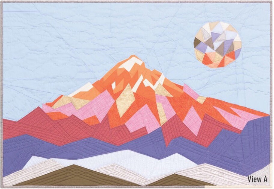 Elevated Abstractions Mt Hood Quilt Pattern, VC013, Foundation Paper Pieced Mountain Quilt Pattern, Contemporary Paper Piecing, Violet Craft