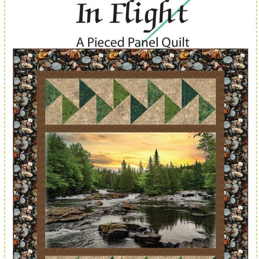In Flight Quilt Pattern, Quilting Renditions QR1138, Fabric Panel Friendly Throw Quilt Pattern, Flying Geese Panel Frame Pattern